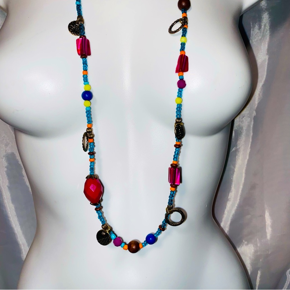 “Premier Designs” Tropical Punch 40” Necklace